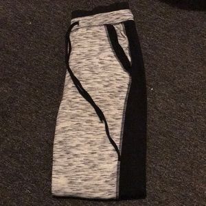 Grey and black joggers